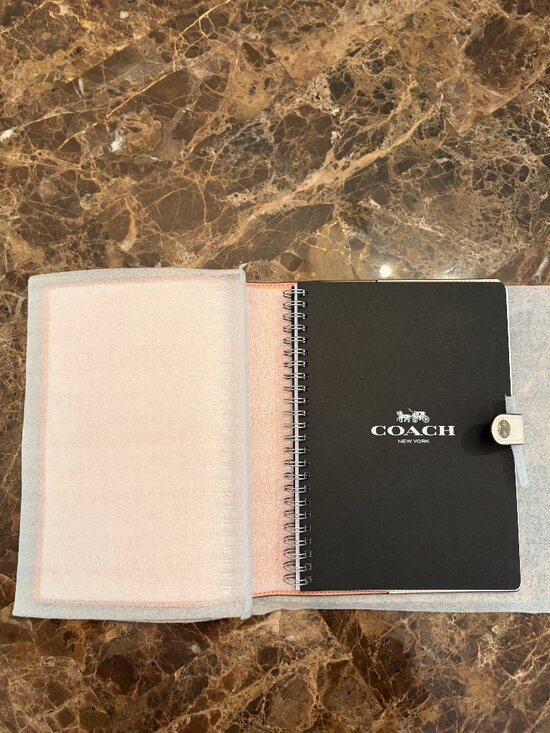 Coach Notebook In Signature Canvas With Floral Print - Picture 3 of 8